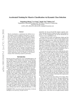 Accelerated Training for Massive Classification via Dynamic Class
  Selection