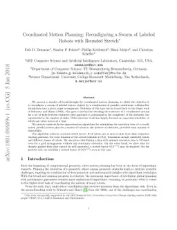 Coordinated Motion Planning: Reconfiguring a Swarm of Labeled Robots
  with Bounded Stretch
