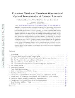 Procrustes Metrics on Covariance Operators and Optimal Transportation of
  Gaussian Processes