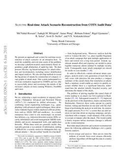 SLEUTH: Real-time Attack Scenario Reconstruction from COTS Audit Data