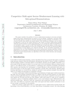 Competitive Multi-agent Inverse Reinforcement Learning with Sub-optimal
  Demonstrations