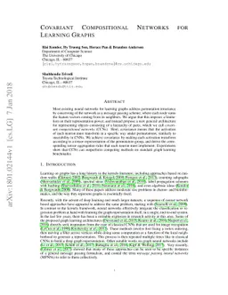 Covariant Compositional Networks For Learning Graphs