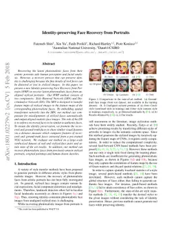 Identity-preserving Face Recovery from Portraits