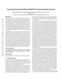 Learning Tree-based Deep Model for Recommender Systems