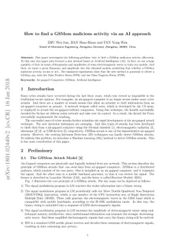 How to find a GSMem malicious activity via an AI approach