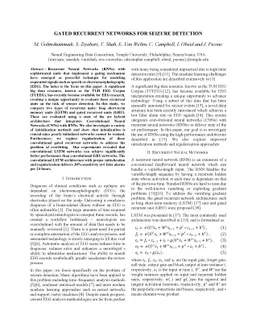 Gated Recurrent Networks for Seizure Detection