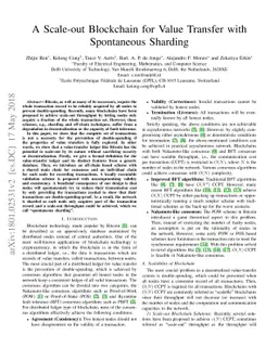 A Scale-out Blockchain for Value Transfer with Spontaneous Sharding
