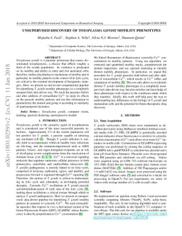 Unsupervised Discovery of Toxoplasma gondii Motility Phenotypes