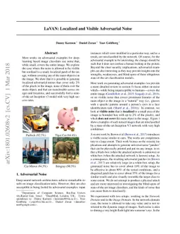 LaVAN: Localized and Visible Adversarial Noise