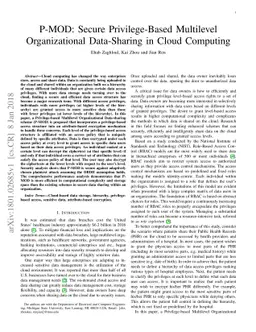 P-MOD: Secure Privilege-Based Multilevel Organizational Data-Sharing in
  Cloud Computing