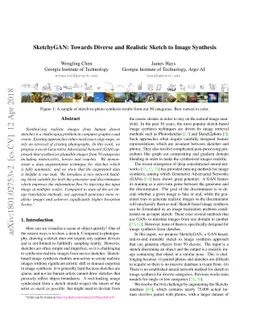 SketchyGAN: Towards Diverse and Realistic Sketch to Image Synthesis