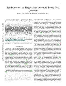 TextBoxes++: A Single-Shot Oriented Scene Text Detector