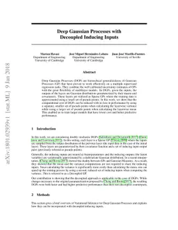 Deep Gaussian Processes with Decoupled Inducing Inputs
