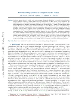 Known Boundary Emulation of Complex Computer Models