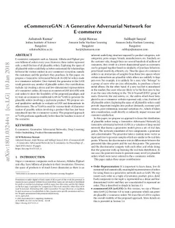 eCommerceGAN : A Generative Adversarial Network for E-commerce