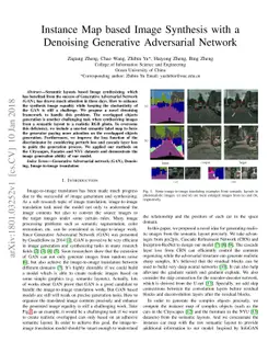 Instance Map based Image Synthesis with a Denoising Generative
  Adversarial Network