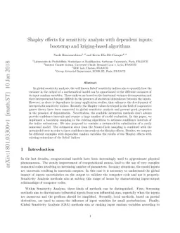 Shapley effects for sensitivity analysis with dependent inputs:
  bootstrap and kriging-based algorithms
