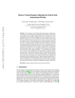 Real-to-Virtual Domain Unification for End-to-End Autonomous Driving