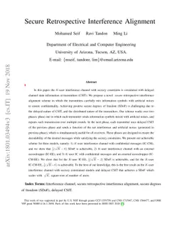 Secure Retrospective Interference Alignment