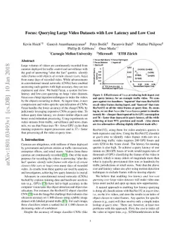 Focus: Querying Large Video Datasets with Low Latency and Low Cost