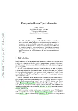 Unsupervised Part-of-Speech Induction