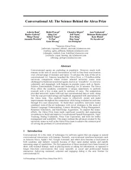 Conversational AI: The Science Behind the Alexa Prize