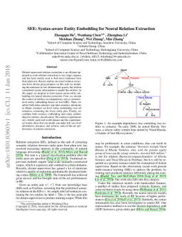 SEE: Syntax-aware Entity Embedding for Neural Relation Extraction