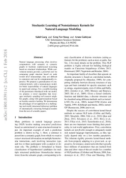 Stochastic Learning of Nonstationary Kernels for Natural Language
  Modeling