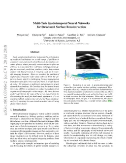 Multi-Task Spatiotemporal Neural Networks for Structured Surface
  Reconstruction
