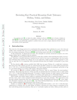 Revisiting Fast Practical Byzantine Fault Tolerance: Thelma, Velma, and
  Zelma