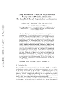 Deep Adversarial Attention Alignment for Unsupervised Domain Adaptation:
  the Benefit of Target Expectation Maximization