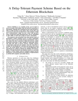 A Delay-Tolerant Payment Scheme Based on the Ethereum Blockchain