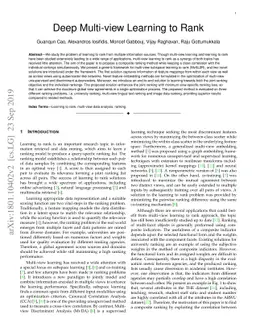 Deep Multi-view Learning to Rank