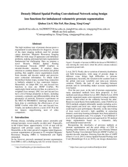 Densely Dilated Spatial Pooling Convolutional Network using benign loss
  functions for imbalanced volumetric prostate segmentation