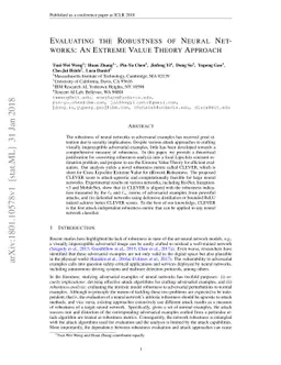 Evaluating the Robustness of Neural Networks: An Extreme Value Theory
  Approach