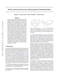 DCFNet: Deep Neural Network with Decomposed Convolutional Filters