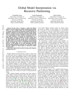 Global Model Interpretation via Recursive Partitioning