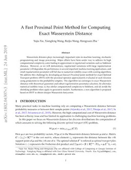 A Fast Proximal Point Method for Computing Exact Wasserstein Distance