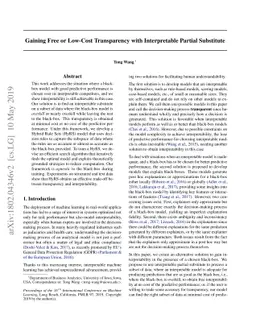 Gaining Free or Low-Cost Transparency with Interpretable Partial
  Substitute