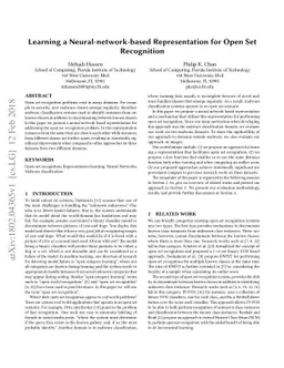 Learning a Neural-network-based Representation for Open Set Recognition