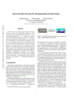 Recurrent Slice Networks for 3D Segmentation of Point Clouds