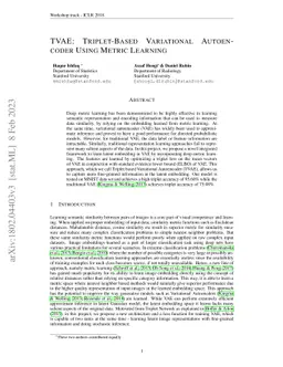 TVAE: Triplet-Based Variational Autoencoder using Metric Learning