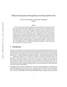 Efficient Exploration through Bayesian Deep Q-Networks