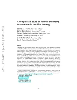 A comparative study of fairness-enhancing interventions in machine
  learning