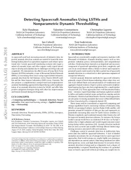 Detecting Spacecraft Anomalies Using LSTMs and Nonparametric Dynamic
  Thresholding