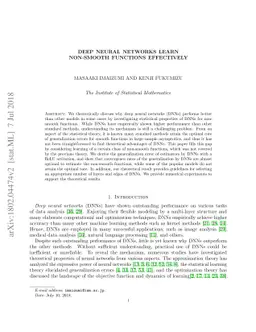 Deep Neural Networks Learn Non-Smooth Functions Effectively