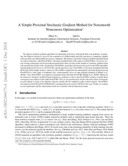 A Simple Proximal Stochastic Gradient Method for Nonsmooth Nonconvex
  Optimization