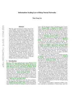 Information Scaling Law of Deep Neural Networks