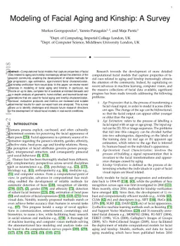 Modeling of Facial Aging and Kinship: A Survey