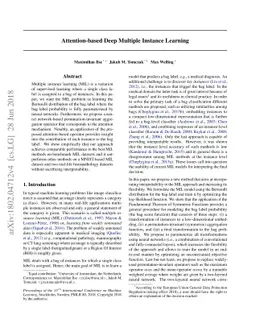 Attention-based Deep Multiple Instance Learning